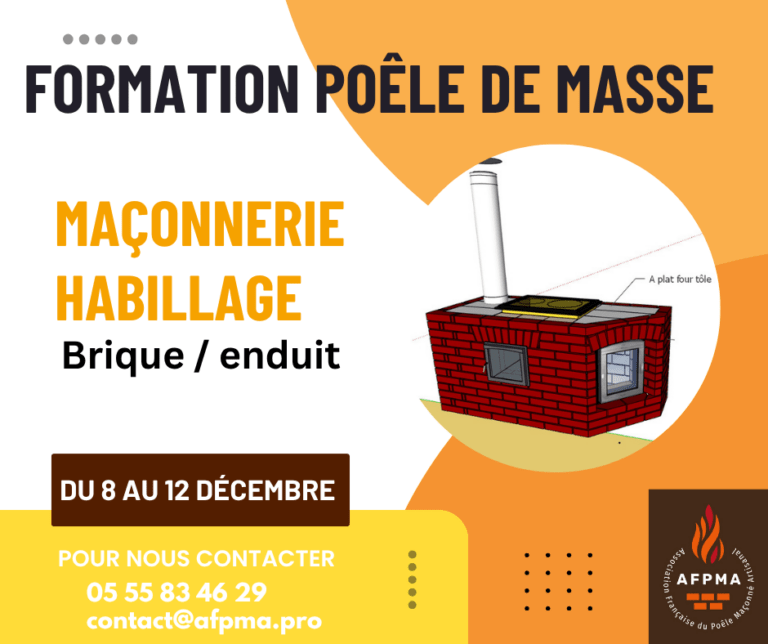 Formation maçonnerie d’habillage pour poêle de masse