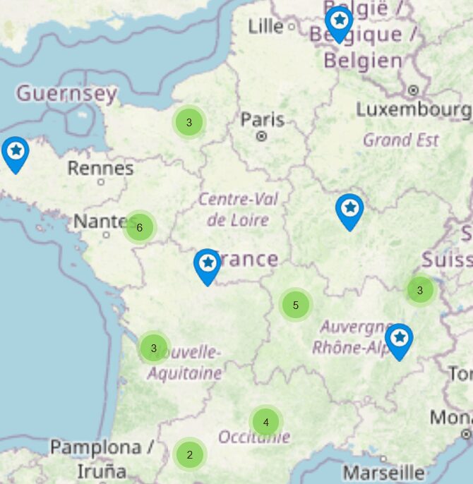 carte de france des évènements de la journée nationale du poêle de masse